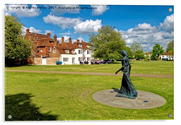 Walking Madonna Sculpture, Salisbury, UK Acrylic by Andrew Harker
