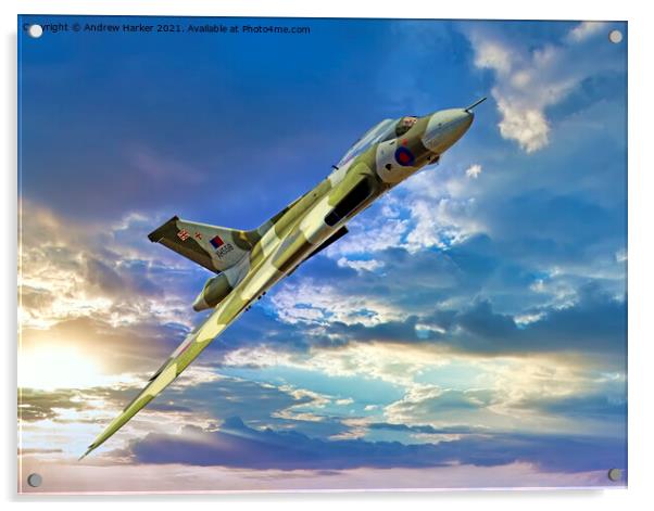 Avro Vulcan B2 Bomber XH558 Acrylic by Andrew Harker