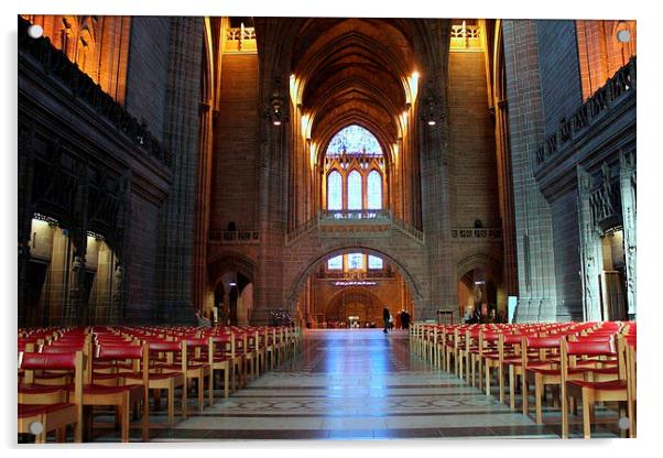 The Anglican Cathedral Liverpool Acrylic by Kevin Murray