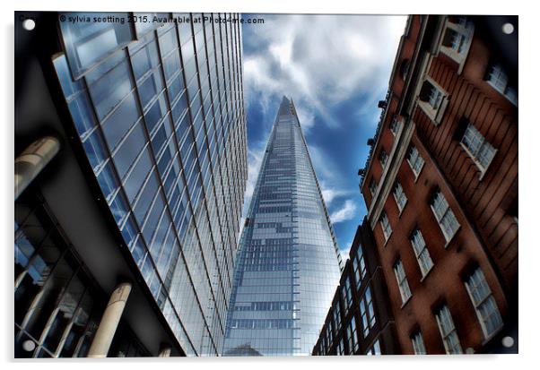  The Shard London  Acrylic by sylvia scotting