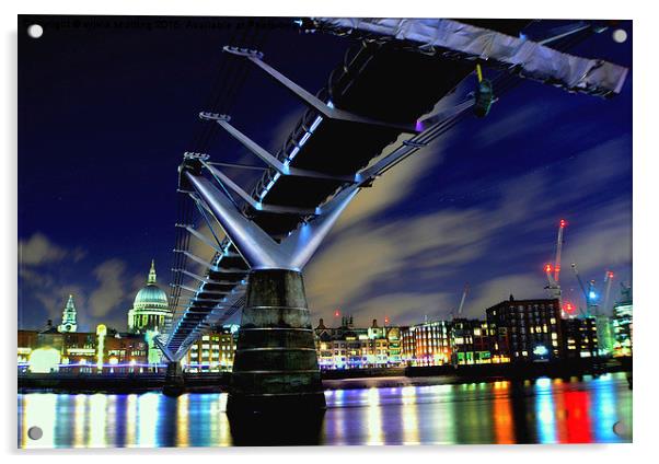  Millenium Bridge Acrylic by sylvia scotting