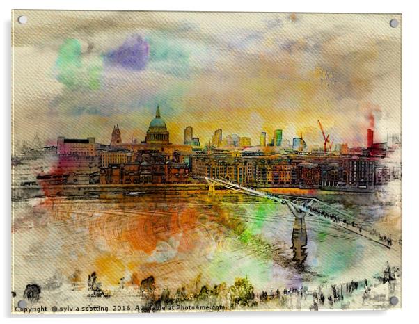 City of London Acrylic by sylvia scotting