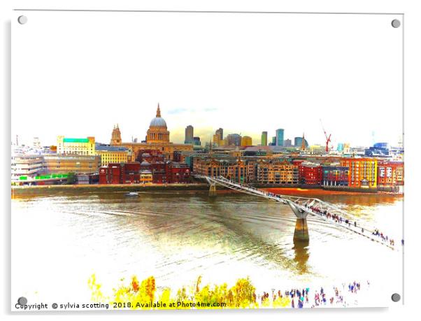 The City of dreams Acrylic by sylvia scotting