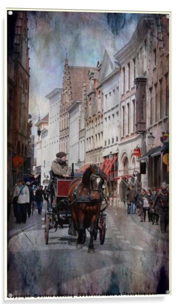 Brugge  Acrylic by sylvia scotting