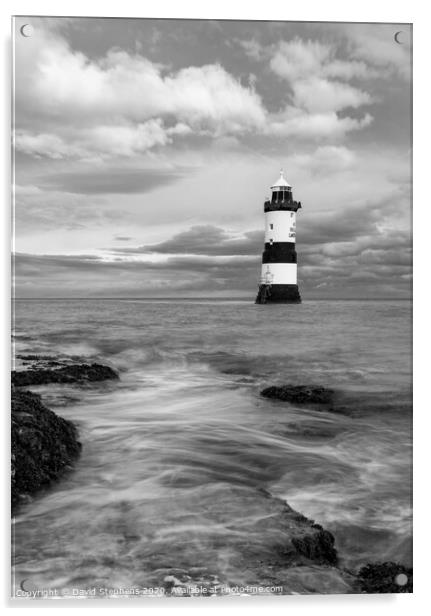 Penmon lighthouse Acrylic by David Stephens