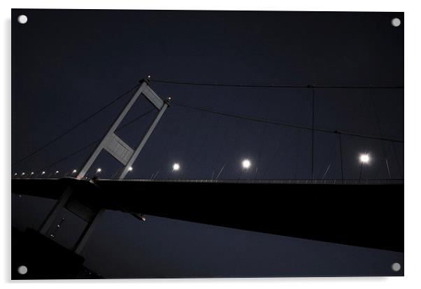 Severn Bridge at Night Acrylic by Kirsty Herring