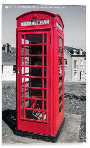Traditional Red Telephone Box  Acrylic by Pearl Bucknall