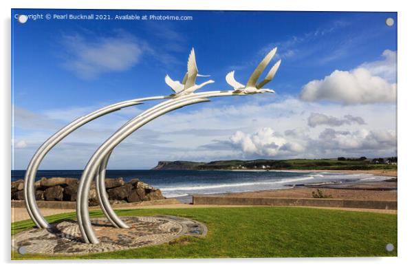 Ballycastle Antrim Coast Northern Ireland Acrylic by Pearl Bucknall