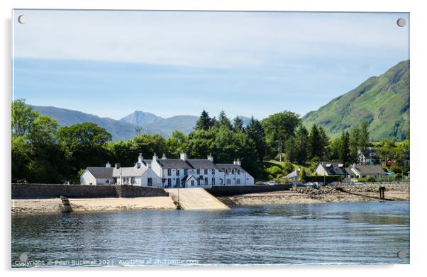 Inn by Loch Linnhe Corran Scotland Acrylic by Pearl Bucknall