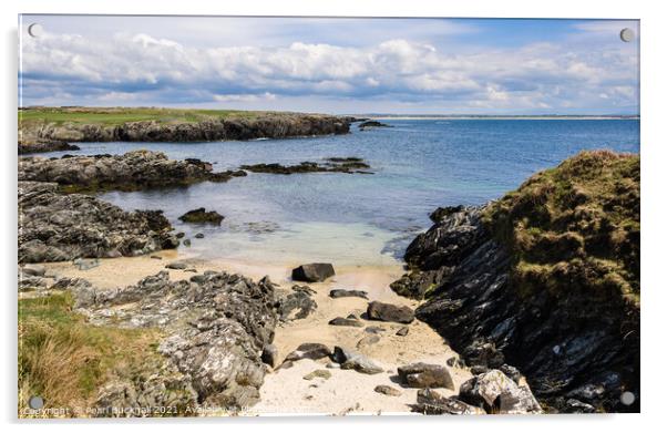 Scenic Rhoscolyn Anglesey Coast Wales Acrylic by Pearl Bucknall