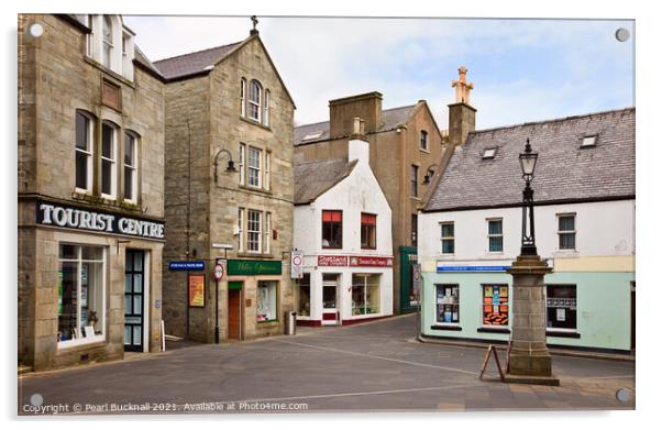 Market Cross Lerwick Shetland Scotland Acrylic by Pearl Bucknall