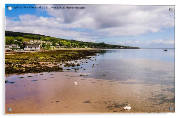 Lamlash Bay Isle of Arran Scotland Acrylic by Pearl Bucknall