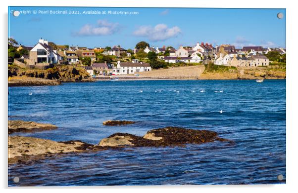 Moelfre Anglesey Coast Acrylic by Pearl Bucknall