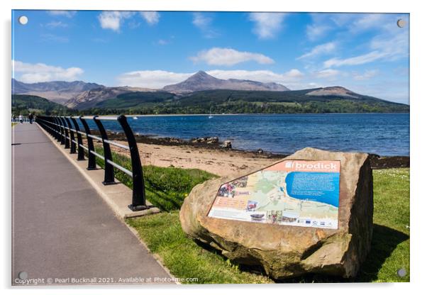 Brodick Bay Isle of Arran Scotland Acrylic by Pearl Bucknall