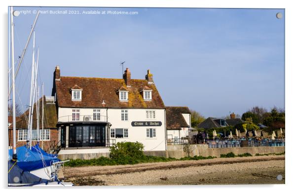 Chichester Harbour Pub West Sussex Acrylic by Pearl Bucknall