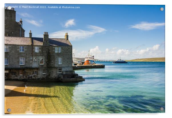 Lerwick Lodberries Shetland Isles Acrylic by Pearl Bucknall