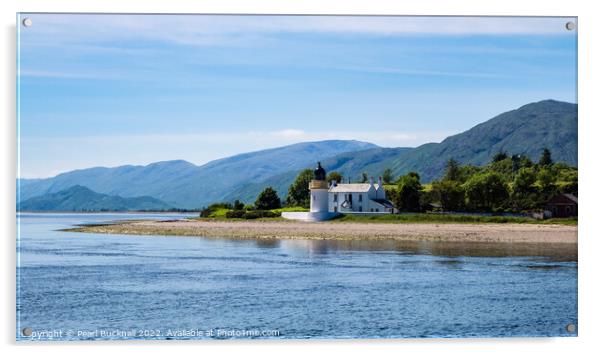 Corran Point in Loch Linnhe Scotland Acrylic by Pearl Bucknall