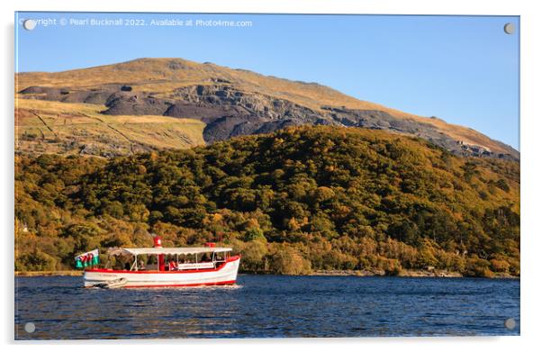 Snowdon Star on Llyn Padarn Snowdonia Acrylic by Pearl Bucknall