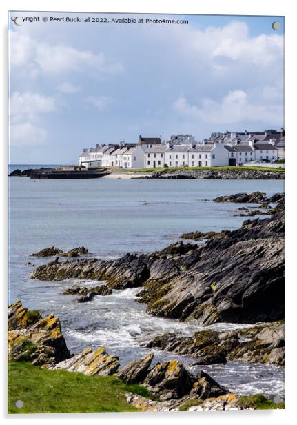 Port Charlotte Isle of Islay Coast Scotland Acrylic by Pearl Bucknall