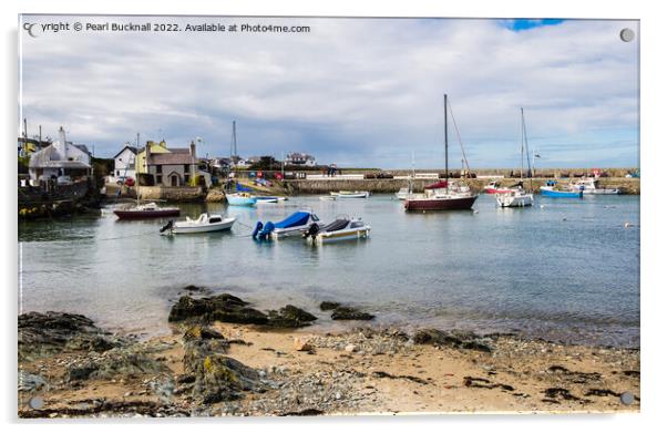 Cemaes Bay Isle of Anglesey Wales Acrylic by Pearl Bucknall