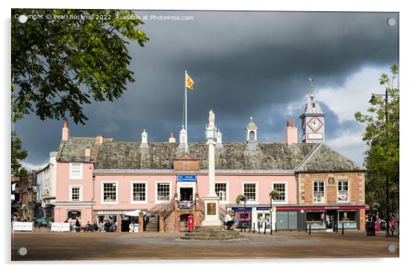 Carlisle City Centre Cumbria England Acrylic by Pearl Bucknall