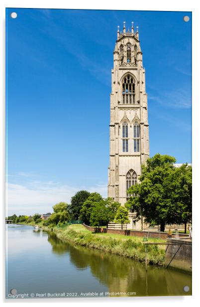 Boston Stump Lincolnshire Acrylic by Pearl Bucknall