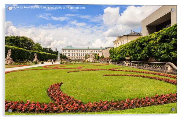 Mirabell Palace Gardens Austria Acrylic by Pearl Bucknall