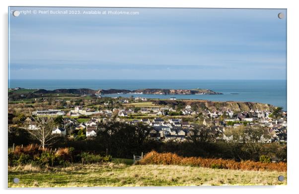 Morfa Nefyn and Porth Dinllaen on Llyn Peninsula  Acrylic by Pearl Bucknall