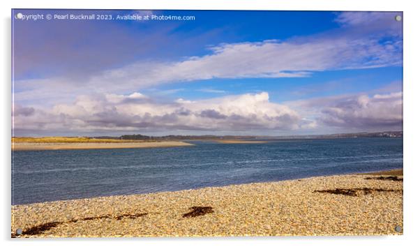 Menai Strait Wales Coastal Landscape Panoramic Acrylic by Pearl Bucknall