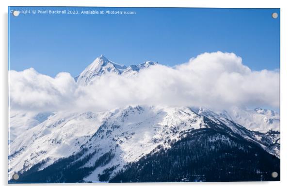 Aiguille Rouge Mountain French Alps Acrylic by Pearl Bucknall