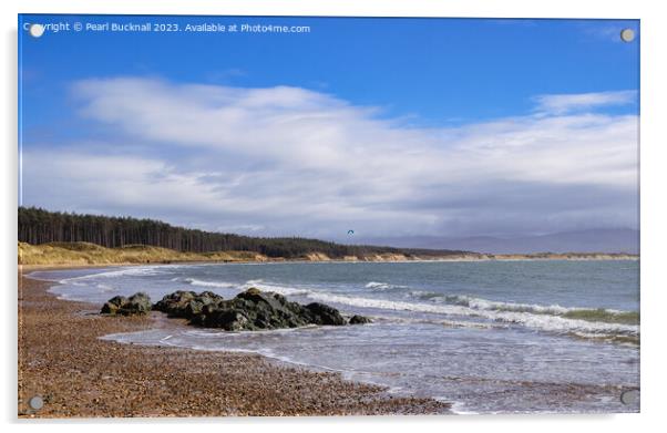 Newborough Beach Anglesey Coast Acrylic by Pearl Bucknall