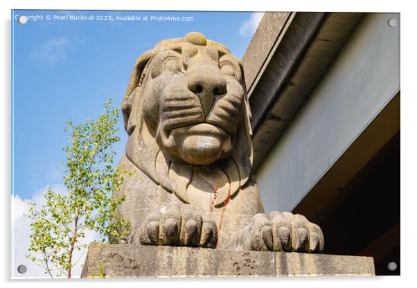Britannia Bridge Lion Acrylic by Pearl Bucknall