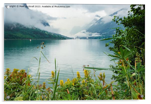 Norwegian Fjord Norway Acrylic by Pearl Bucknall