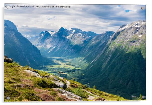 Troll Peaks in Norway Acrylic by Pearl Bucknall