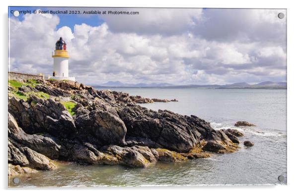 Loch Indaal Lighthouse on Islay Scotland Acrylic by Pearl Bucknall