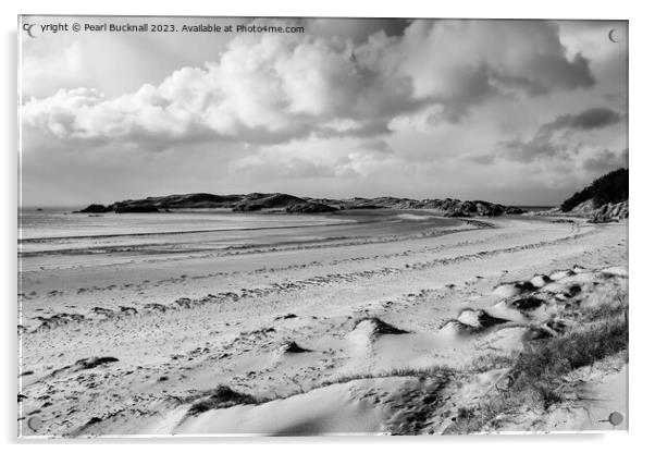 Newborough Beach and Llanddwyn Island Anglesey Acrylic by Pearl Bucknall