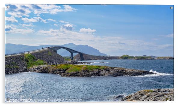 Norwegian Atlantic Ocean Road Norway Panorama Acrylic by Pearl Bucknall