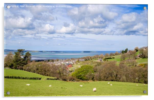 Welsh Sheep at Llanfairfechan North Wales Coast Acrylic by Pearl Bucknall