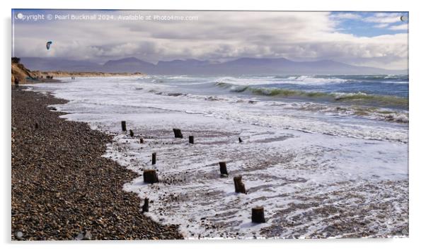 Newborough Beach Anglesey Coast Acrylic by Pearl Bucknall