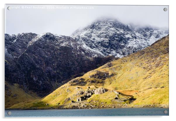 Llyn Llydaw and Mount Snowdon Acrylic by Pearl Bucknall