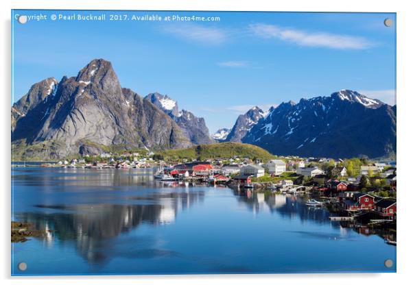 Scenic Lofoten Islands of Norway Acrylic by Pearl Bucknall