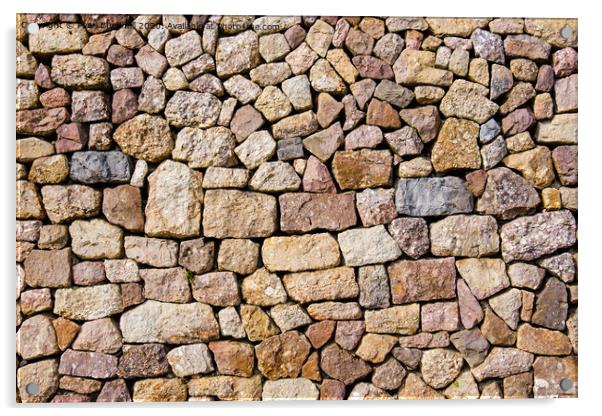 Dry Stone Wall Textures Acrylic by Pearl Bucknall