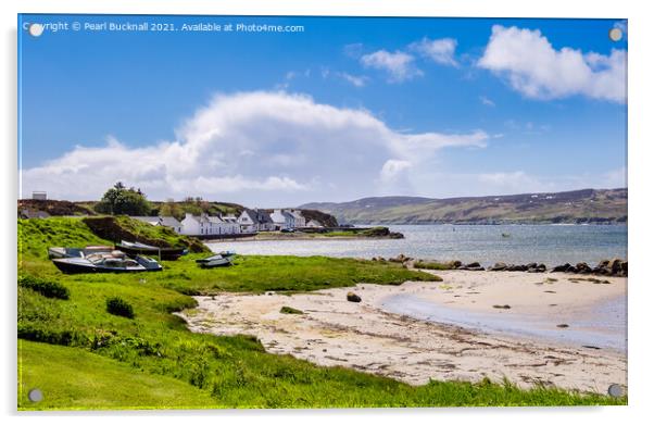 Port Ellen Isle of Islay Scotland Acrylic by Pearl Bucknall