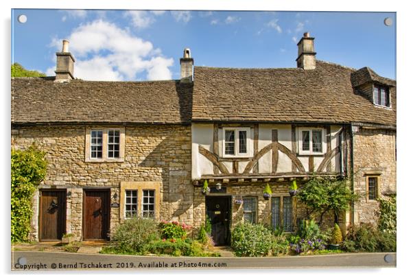 The Old Court House, Castle Combe village, England Acrylic by Bernd Tschakert