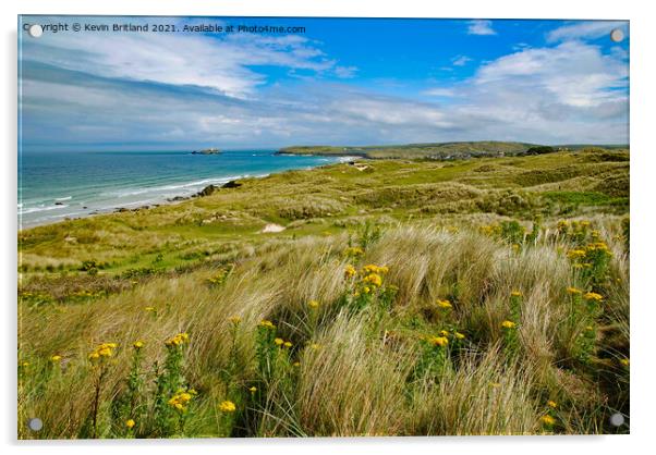 Gwithian Towans Cornwall Acrylic by Kevin Britland