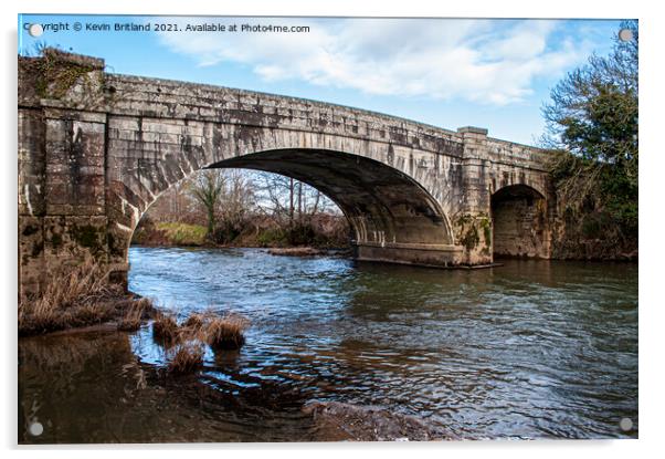 River tamar polson bridge cornwall Acrylic by Kevin Britland