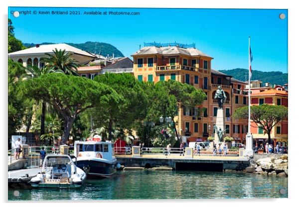 santa margherita italy Acrylic by Kevin Britland