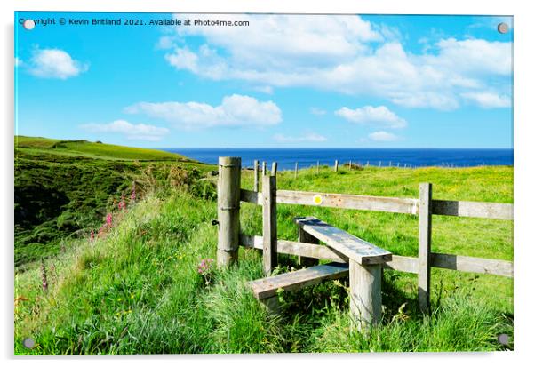 Cornish landscape Acrylic by Kevin Britland