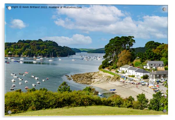 Helford passage Cornwall Acrylic by Kevin Britland