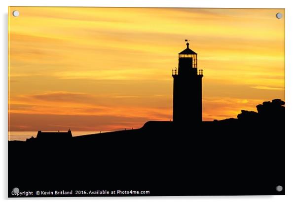 Cornish Sunset Acrylic by Kevin Britland